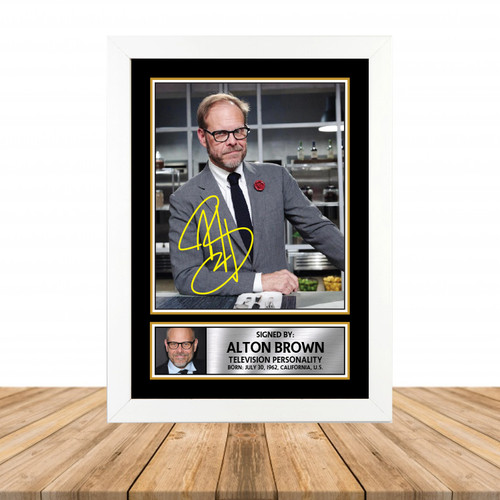 Alton Brown Television printed autograph poster print