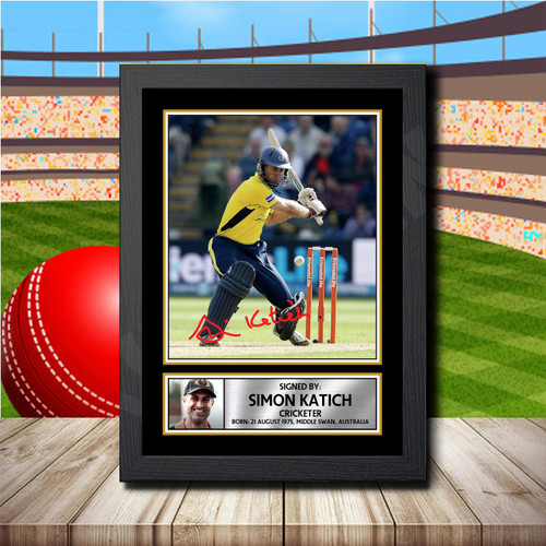 Simon Katich printed autograph poster print