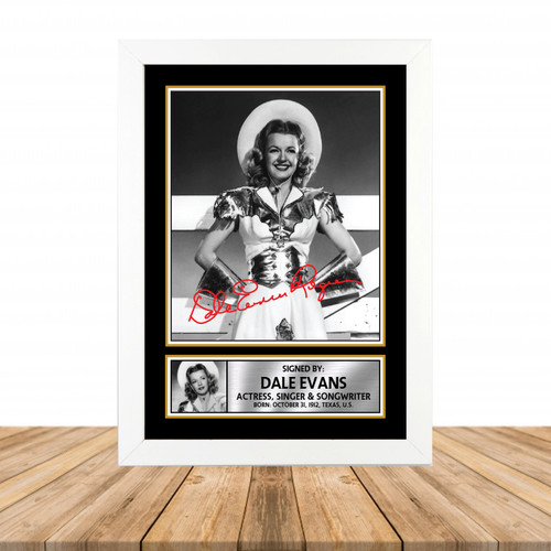 Dale Evans Television printed autograph poster print