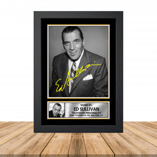 Ed Sullivan Television printed autograph poster print