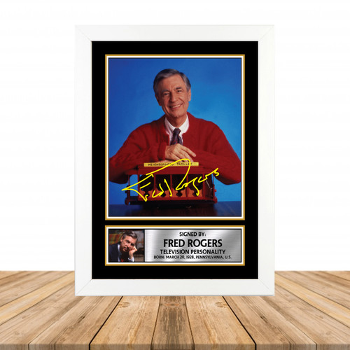 Fred Rogers Television printed autograph poster print