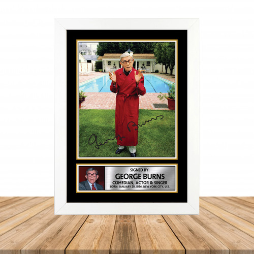 George Burns Television printed autograph poster print