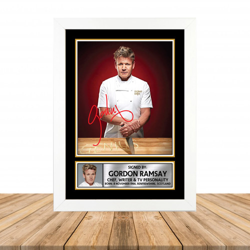 Gordon Ramsay Television printed autograph poster print
