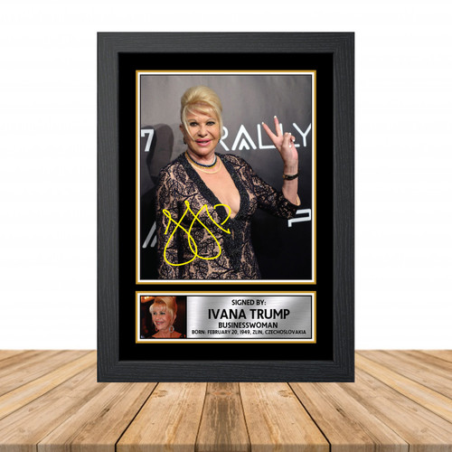 Ivana Trump Television printed autograph poster print