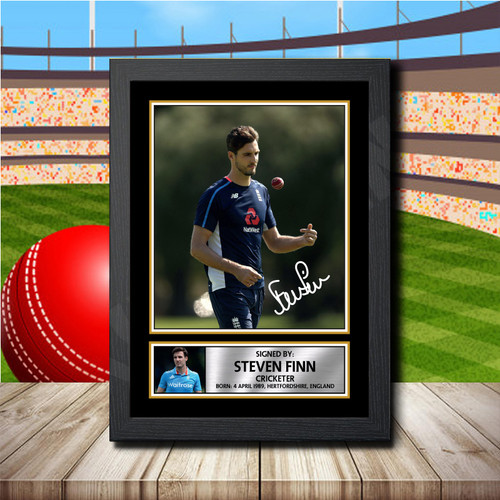 Steve Finn printed autograph poster print