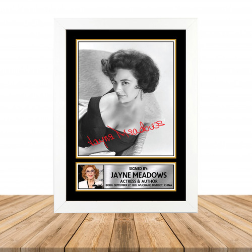 Jayne Meadows Television printed autograph poster print