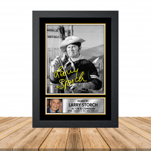 Larry Storch Television printed autograph poster print