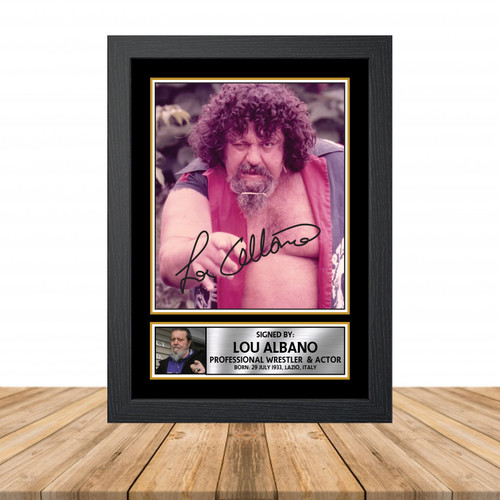 Lou Albano Television printed autograph poster print
