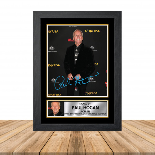 Paul Hogan Television printed autograph poster print