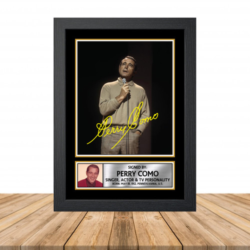 Perry Como Television printed autograph poster print