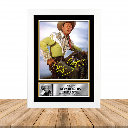 Roy Rogers Television printed autograph poster print