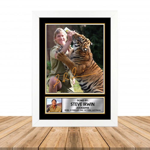 Steve Irwin Television Printed Autograph Poster Print Photo Signature Gift
