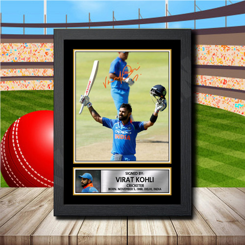 Virat Kohli printed autograph poster print