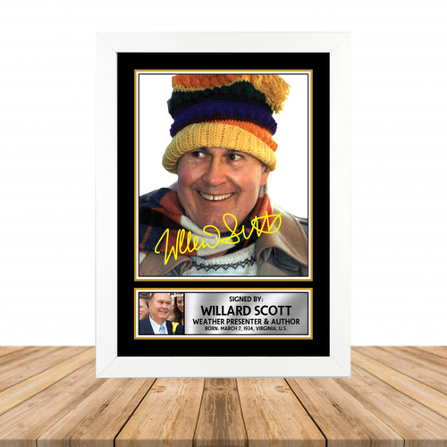 Willard Scott Television Printed Autograph Poster Print Photo Signature Gift