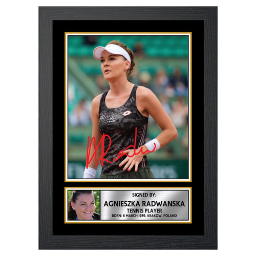 Agnieszka Radwanska Tennis Player printed autograph poster print