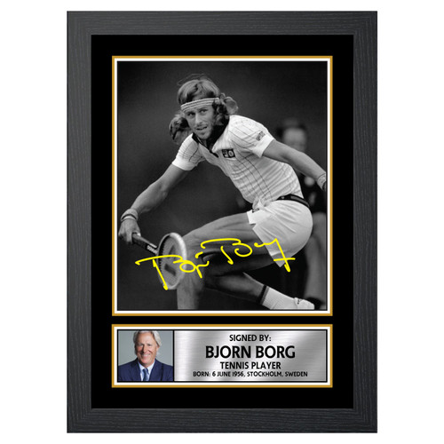 Björn Borg Tennis Player printed autograph poster print