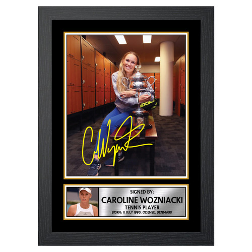 Caroline Wozniacki Tennis Player printed autograph poster print