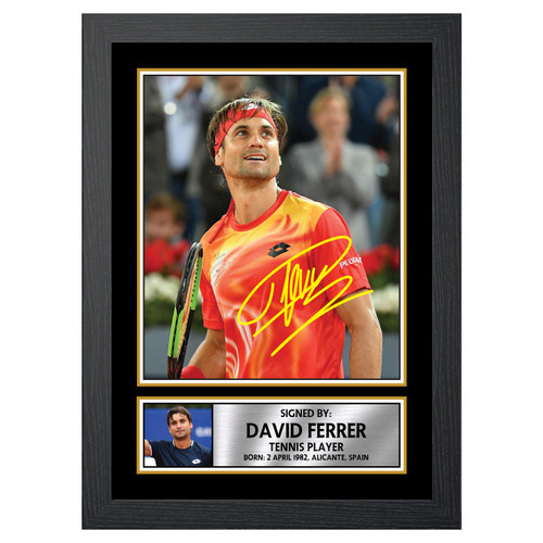 David Ferrer Tennis Player printed autograph poster print