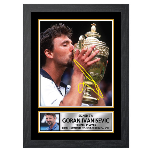 Goran Ivanisevic Tennis Player printed autograph poster print