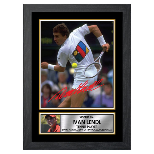 Ivan Lendl Tennis Player printed autograph poster print