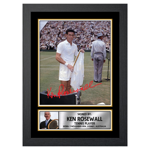 Ken Rosewall Tennis Player printed autograph poster print - view 2