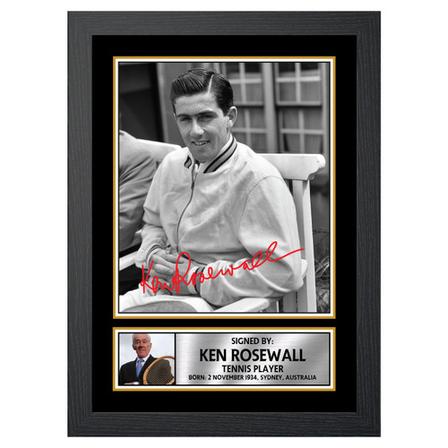 Ken Rosewall Tennis Player printed autograph poster print