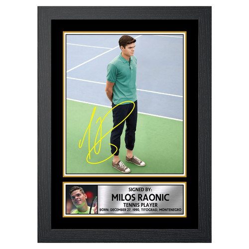 Milos Raonic Tennis Player printed autograph poster print