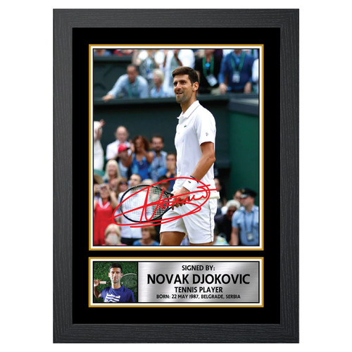 Novak Djokovic Tennis Player printed autograph poster print