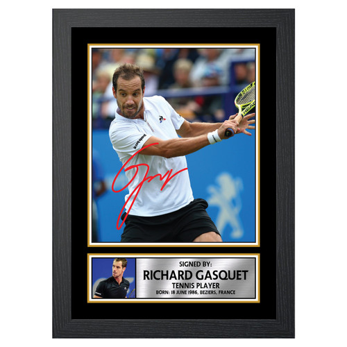 Richard Gasquet Tennis Player printed autograph poster print