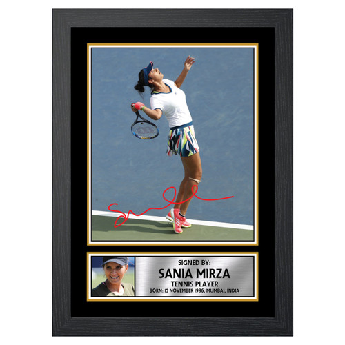Sania Mirza Tennis Player printed autograph poster print - view 2