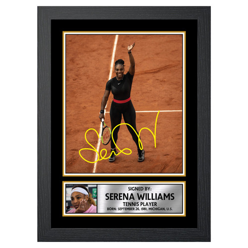 Serena Williams Tennis Player printed autograph poster print