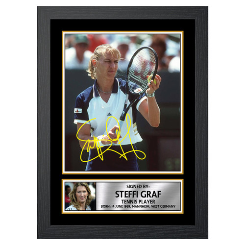 Steffi Graf Tennis Player printed autograph poster print - view 2