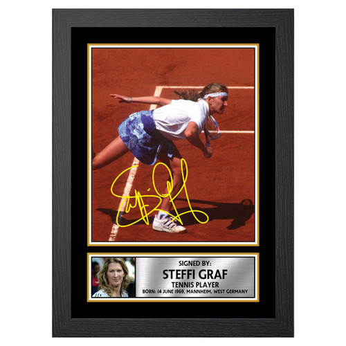 Steffi Graf Tennis Player printed autograph poster print