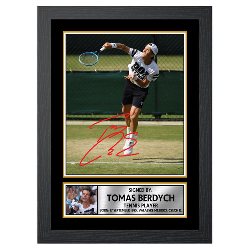Tom s Berdych Tennis Player printed autograph poster print