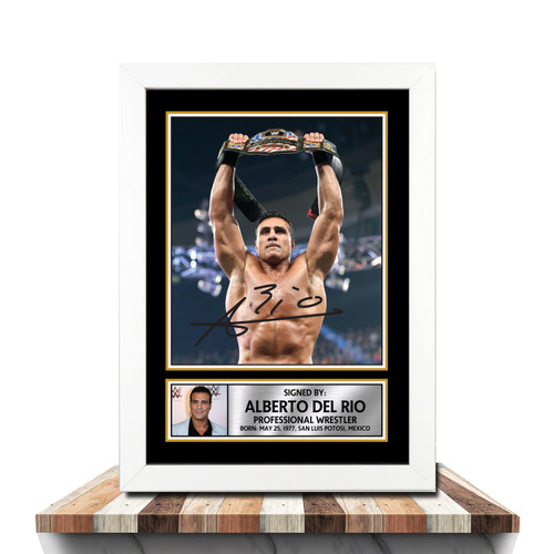 Alberto Del Rio Wrestling printed autograph poster print