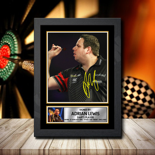 Adrian Lewis printed autograph poster print