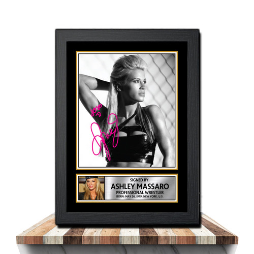 Ashley Massaro Wrestling printed autograph poster print