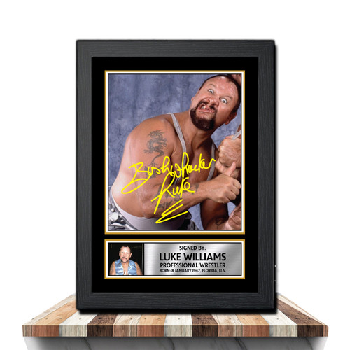 Bushwhacker Luke Wrestling printed autograph poster print