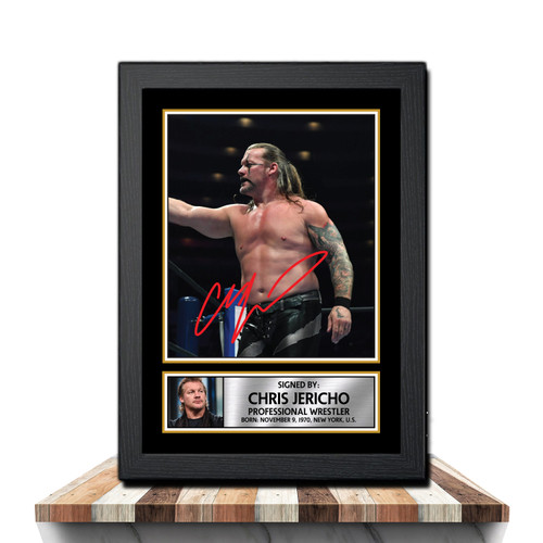 Chris Jericho Wrestling printed autograph poster print