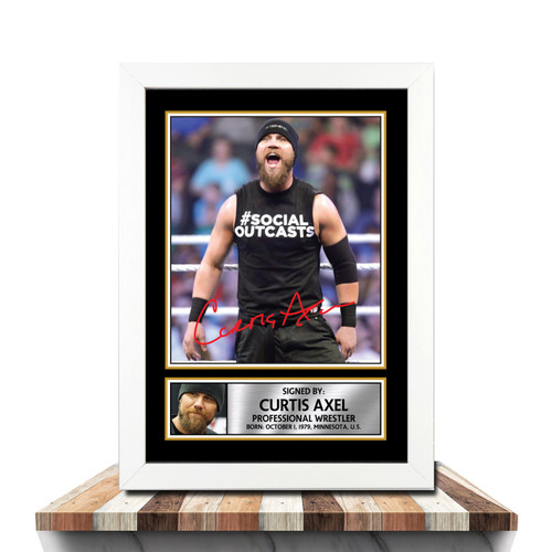 Curtis Axel Wrestling printed autograph poster print