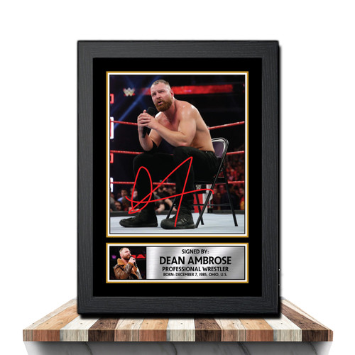 Dean Ambrose Wrestling printed autograph poster print