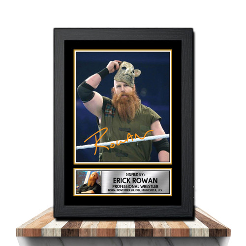 Erick Rowan Wrestling printed autograph poster print