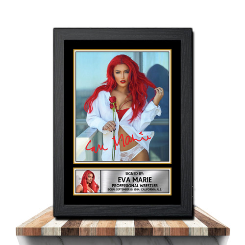 Eva Marie Wrestling printed autograph poster print