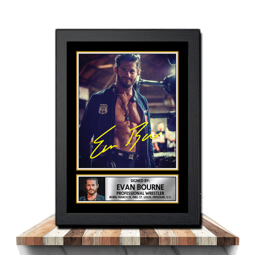 Evan Bourne Wrestling printed autograph poster print