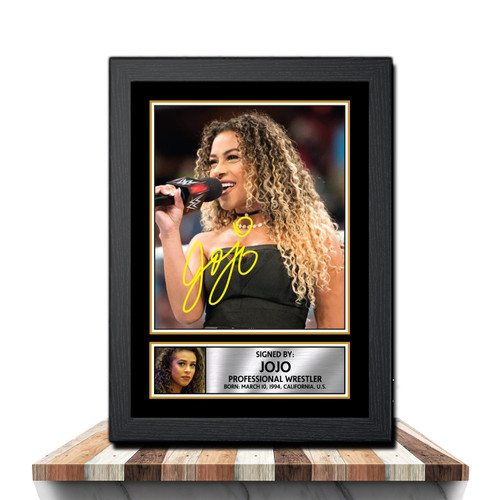 JoJo Wrestling printed autograph poster print