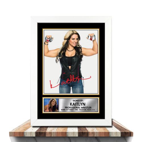 Kaitlyn Wrestling printed autograph poster print