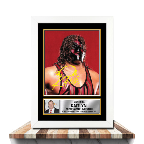 Kane Wrestling printed autograph poster print