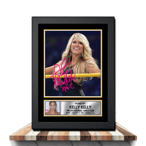 Kelly Kelly Wrestling printed autograph poster print