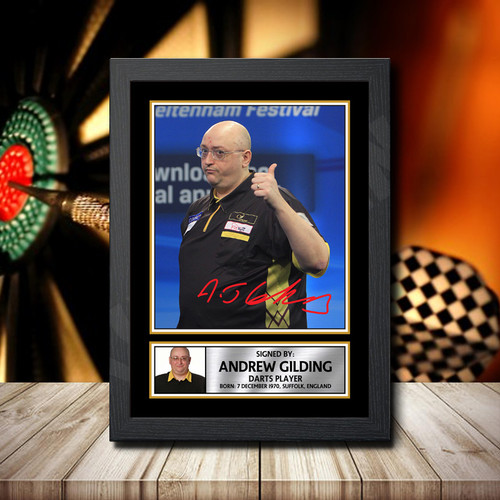 Andrew Gilding printed autograph poster print