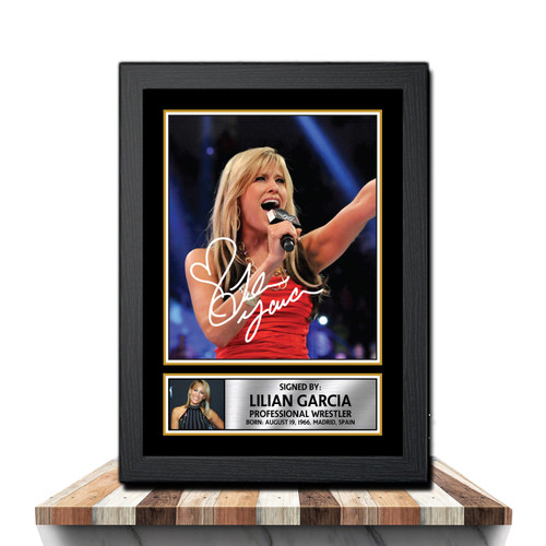 Lilian Garcia Wrestling printed autograph poster print